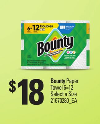 BOUNTY PAPER TOWEL, 6=12
