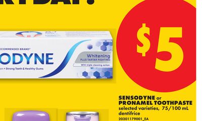 SENSODYNE or PRONAMEL TOOTHPASTE, 75 / 100 ML
