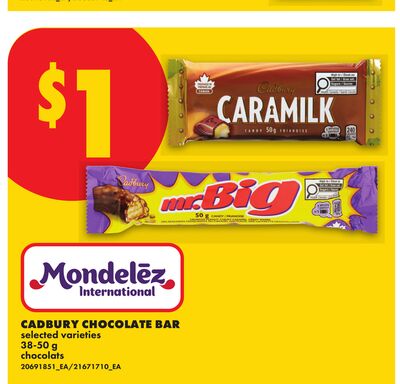 CADBURY CHOCOLATE BAR, 38-50 G