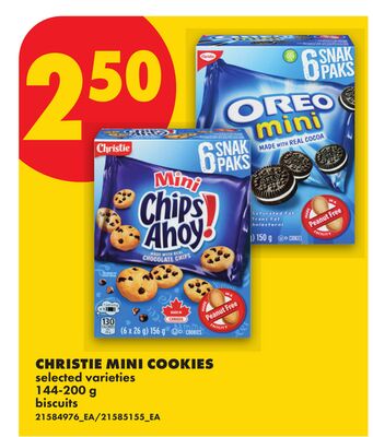 CHRISTIE MINI COOKIES, 144-200 G