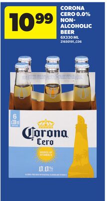 CORONA CERO 0.0% NON-ALCOHOLIC BEER, 6X330 ML