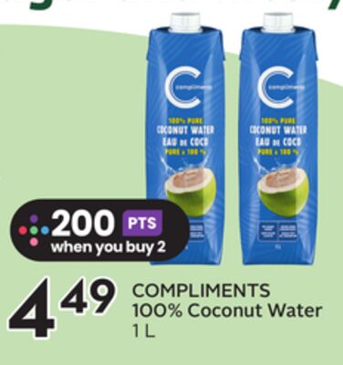 COMPLIMENTS 100% Coconut Water