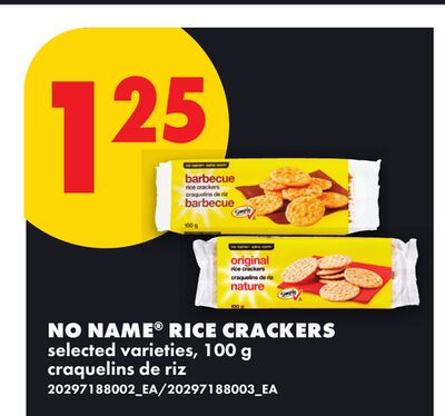 NO NAME® RICE CRACKERS, 100 G