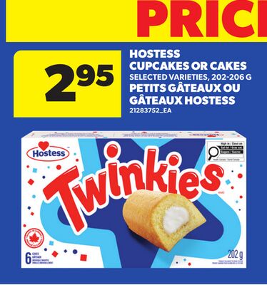 HOSTESS CUPCAKES OR CAKES, 202-206 G