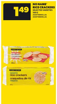 NO NAME® RICE CRACKERS, 100 G