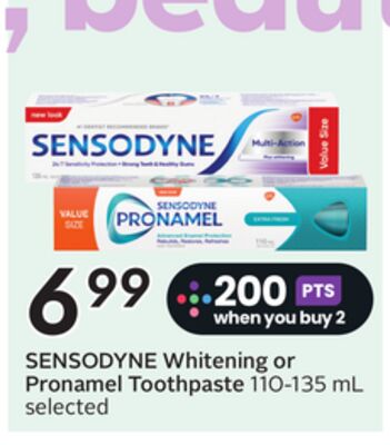 SENSODYNE Whitening or Pronamel Toothpaste