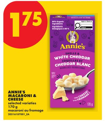 ANNIE'S MACARONI & CHEESE, 170 G