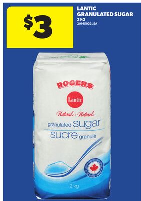 LANTIC GRANULATED SUGAR, 2 KG