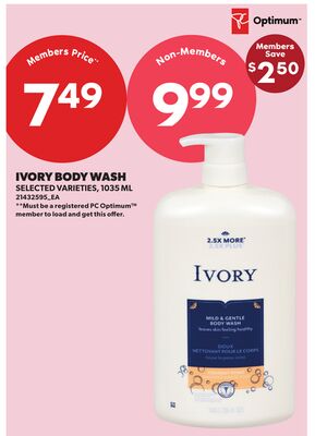 IVORY BODY WASH, 1035 ML