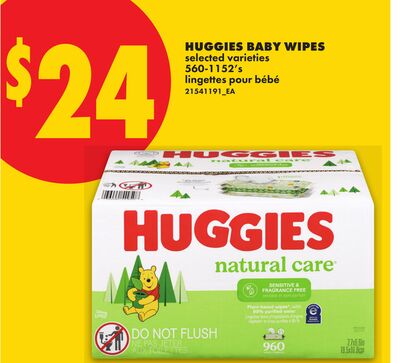 HUGGIES BABY WIPES, 560-1152's