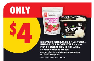 BREYERS CREAMERY 1 L TUBS, SUDANIC ICE CREAM TUBES 12'S OR PC® FROZEN FRUIT 300-500 G