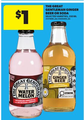 THE GREAT GENTLEMAN GINGER BEER OR SODA, 250 ML