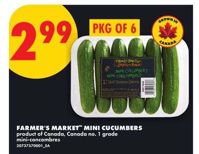 FARMER'S MARKET™ MINI CUCUMBERS, PKG OF 6