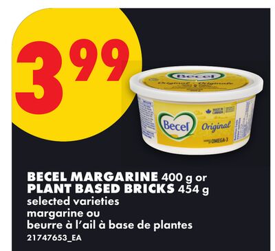 BECEL MARGARINE 400 g or PLANT BASED BRICKS 454 g