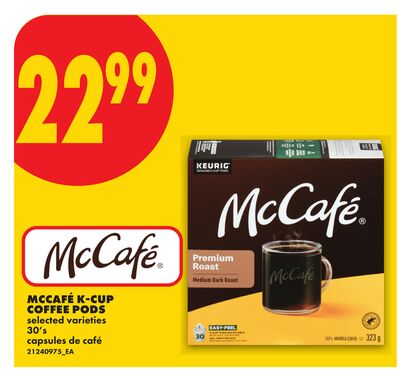 MCCAFÉ K-CUP COFFEE PODS, 30's