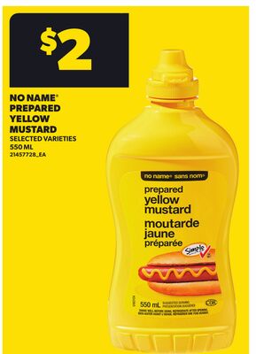 NO NAME® PREPARED YELLOW MUSTARD, 550 ML