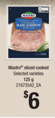 MASTRO® SLICED COOKED, 125 g
