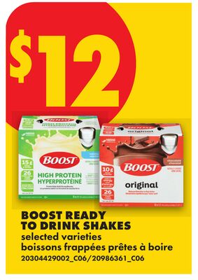 BOOST READY TO DRINK SHAKES