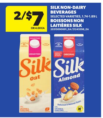SILK NON-DAIRY BEVERAGES, 1.74-1.89 L