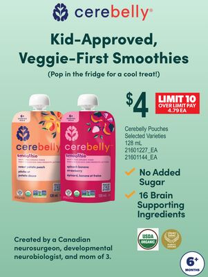 CEREBELLY POUCHES, 128 ML