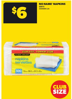 NO NAME® NAPKINS, 500'S