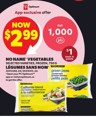 NO NAME® VEGETABLES, 750 G