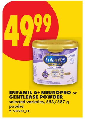 ENFAMIL A+ NEUROPRO or GENTLEASE POWDER, 553/587 g