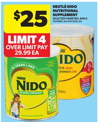 NESTLÉ NIDO NUTRITIONAL SUPPLEMENT, 850 G