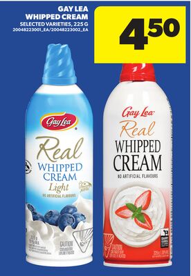 GAY LEA WHIPPED CREAM, 225 G