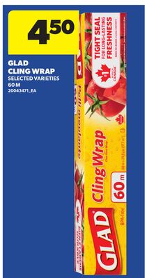GLAD CLING WRAP, 60 M