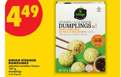 BIBIGO STEAMED DUMPLINGS, 187 g