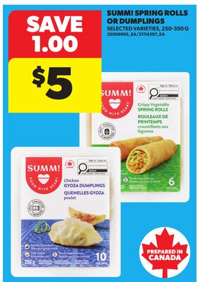 SUMM! SPRING ROLLS OR DUMPLINGS, 250-350 G