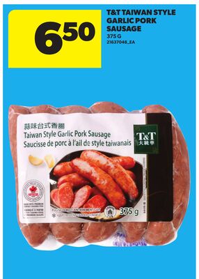 T&T TAIWAN STYLE GARLIC PORK SAUSAGE, 375 G