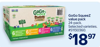 GoGo Squeez or value pack