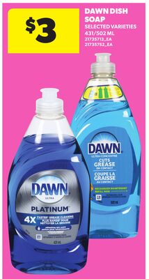 DAWN DISH SOAP, 431/502 ML