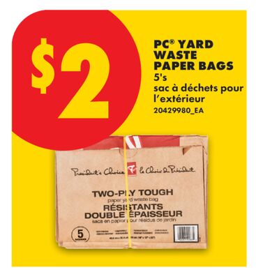 PC® YARD WASTE PAPER BAGS, 5's
