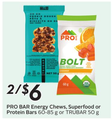 PRO BAR Energy Chews, Superfood or Protein Bars 60-85 g or 50 g