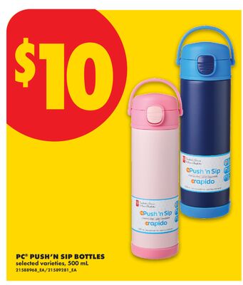 PC® PUSH 'N SIP BOTTLES, 500 mL