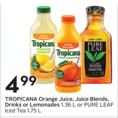 TROPICANA Orange Juice, Juice Blends, Drinks or Lemonades