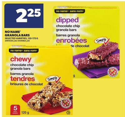 NO NAME® GRANOLA BARS, 120-175 G