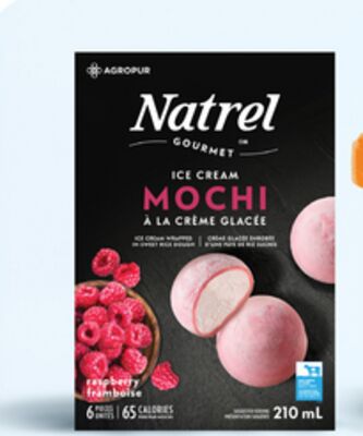 Natrel raspberry ice cream mochi