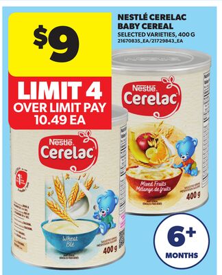 NESTLÉ CERELAC BABY CEREAL, 400 G