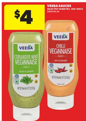 VEEBА SAUCES, 300-400 G