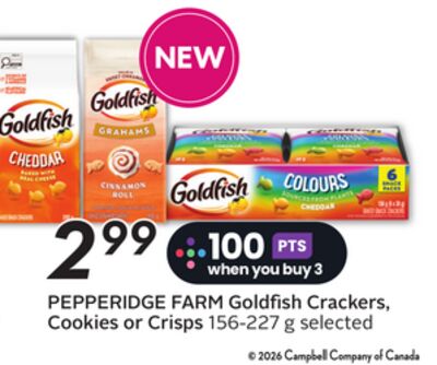 Goldfish Crackers, Cookies or Crisps