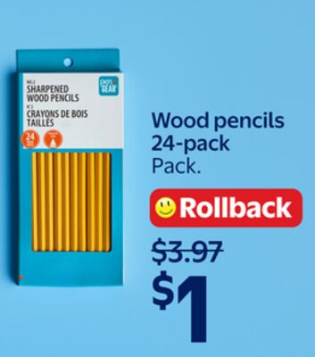 Wood pencils 24-pack