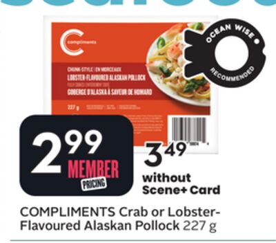 COMPLIMENTS Crab or Lobster-Flavoured Alaskan Pollock