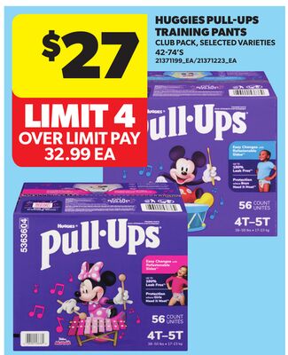 HUGGIES PULL-UPS TRAINING PANTS, 42-74'S