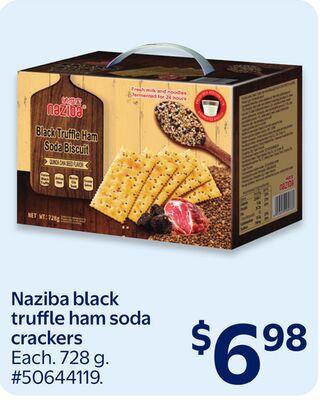 Naziba black truffle ham soda crackers