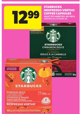 STARBUCKS NESPRESSO VERTUO COFFEE CAPSULES, 60-100 G