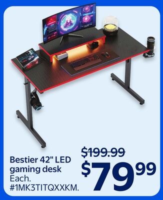 Bestier 42" LED gaming desk